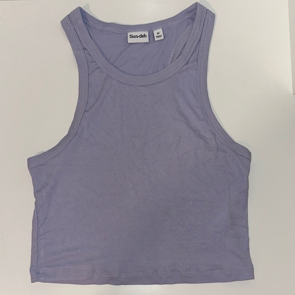 Aritzia Lavender High Neck Tank Top